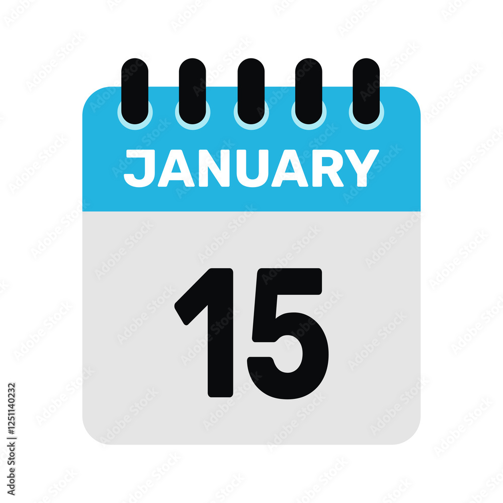 january 15 calendar icon and Time planner Daily Calendar reminder Vector design Illustration. january 15 calendar icon and Time planner Daily Calendar reminder Vector design Illustration.