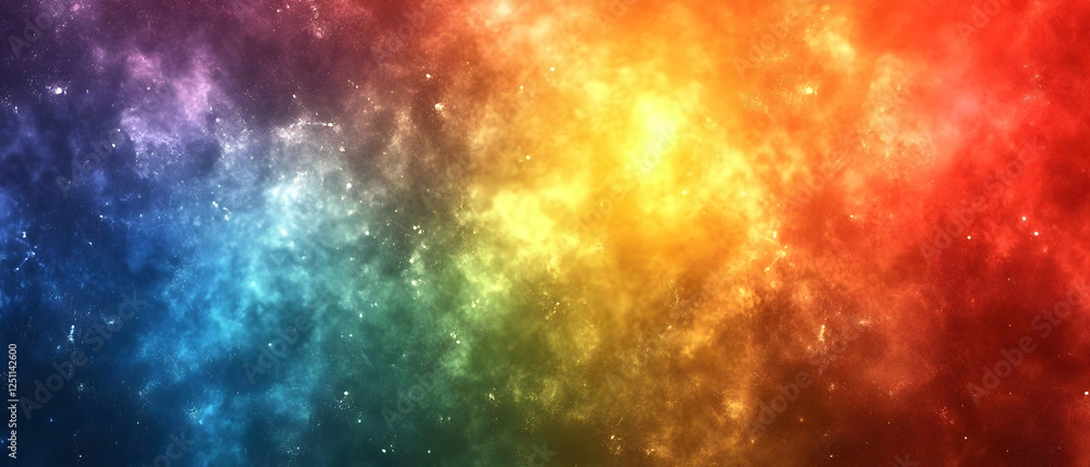 Fototapeta premium Rainbow Nebula, Space, Cosmic, Background, Design