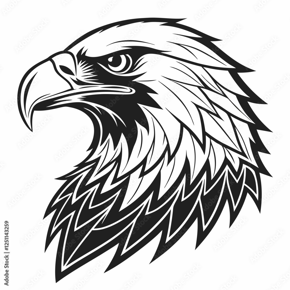 Obraz premium eagle head vector illustration