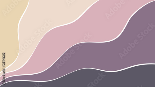 dusty rose color wave layer background vector design