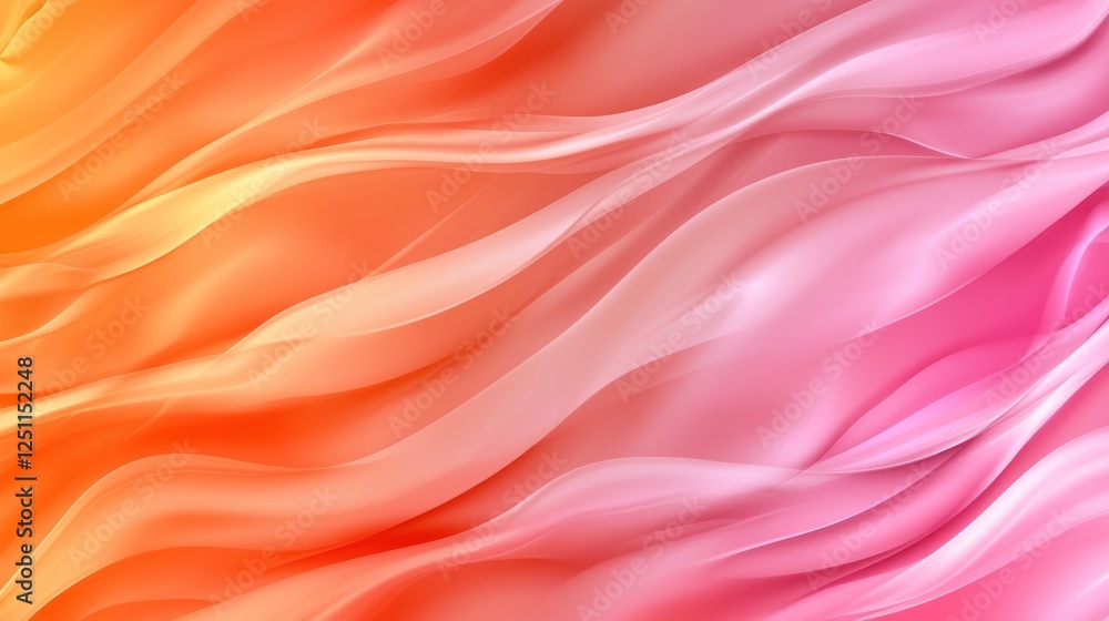 Obraz premium Abstract orange pink wave background design