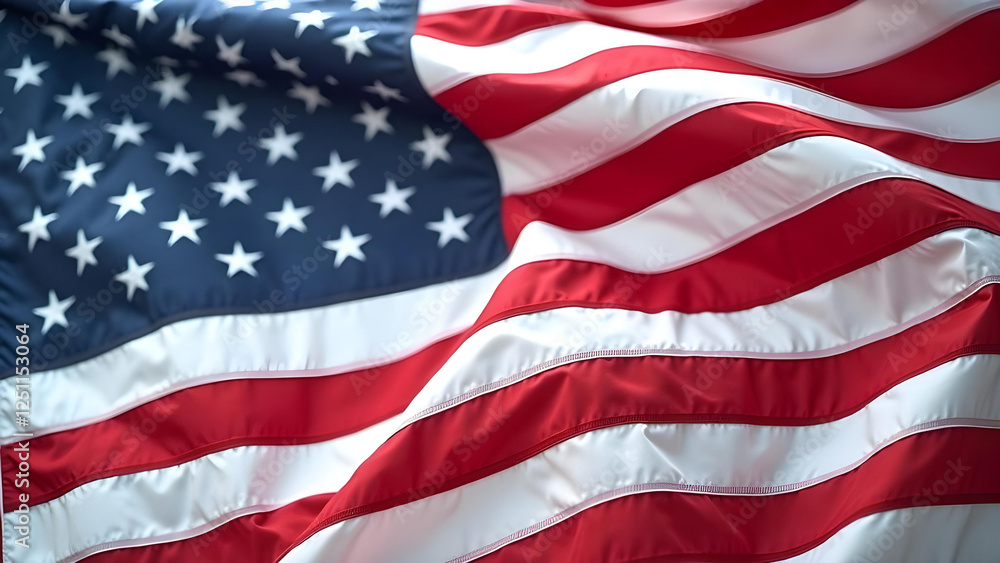 Obraz premium american flag waving in the wind