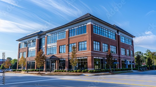 Generic Brick Office Apartment business building in South Carolina during day