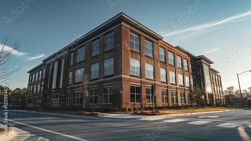Generic Brick Office Apartment business building in South Carolina during day