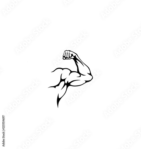 Ilustration gym bicep