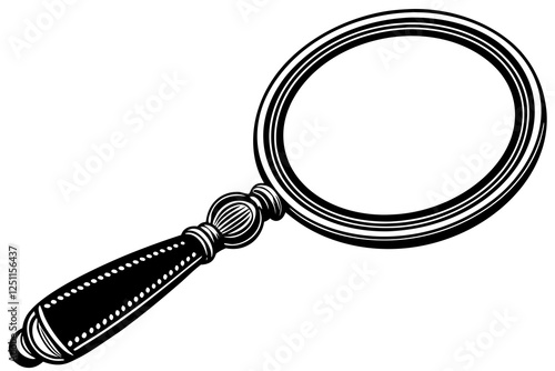 antique magnifying glass silhouette