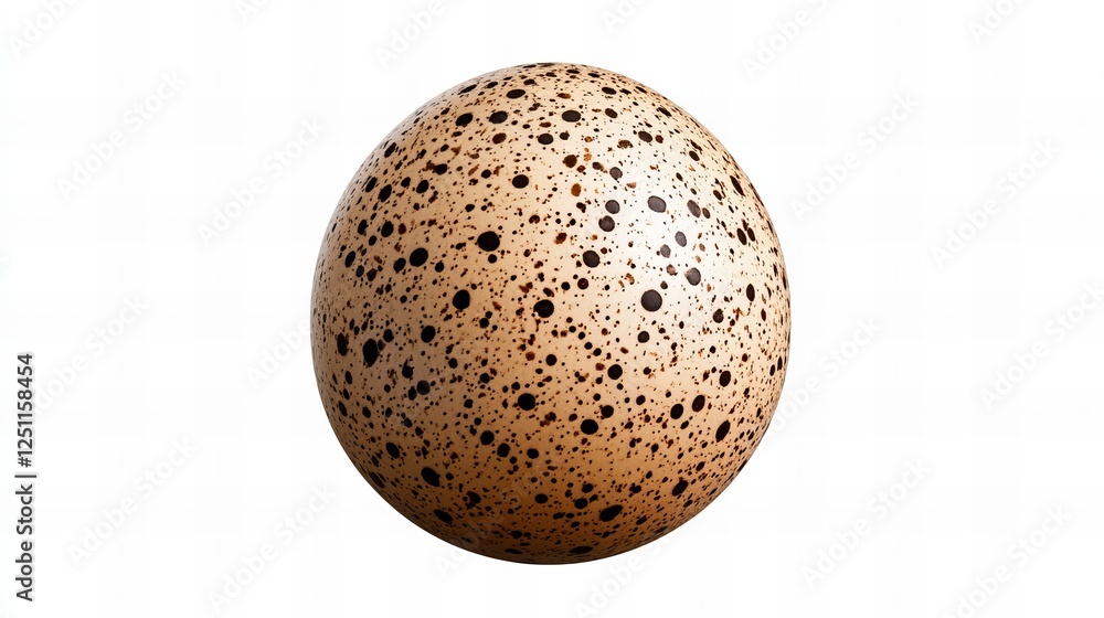 Speckled egg, isolated on white background. Unique texture and design. Speckled egg, isolated on white background. Unique texture and design.