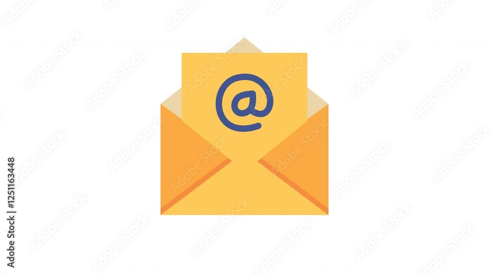 Open Mail Flat Animated Icon Open Mail Flat Animated Icon