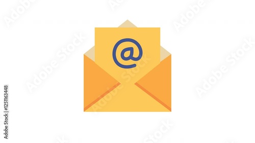 Open Mail Flat Animated Icon