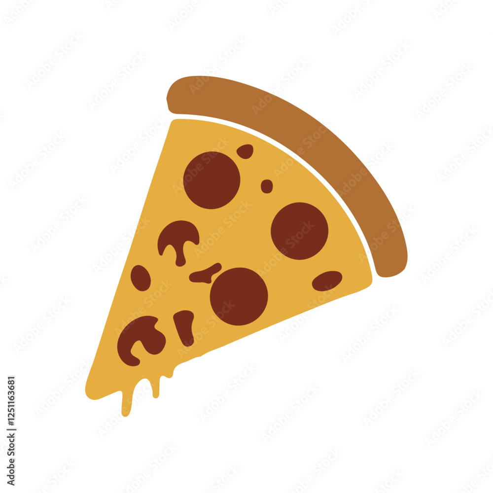tasty pizza slice fast food icon set flat design illustrations tasty pizza slice fast food icon set flat design illustrations