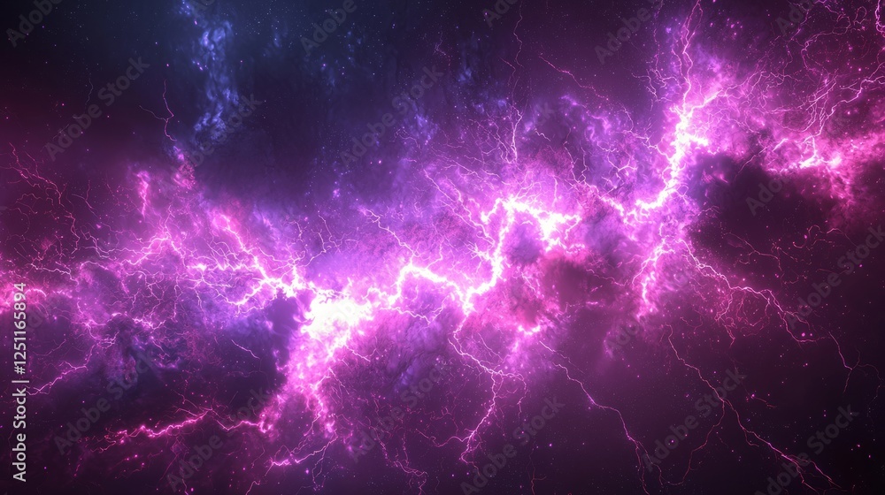 Fototapeta premium Abstract energy streaks, cosmic lightning, vibrant colors, digital art, background image