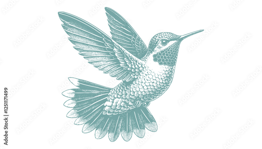 Obraz premium hummingbird vector | bird vector | hummingbird illustration | hummingbird silhouette | hummingbird tattoo | hummingbird engraving | hummingbird drawing
