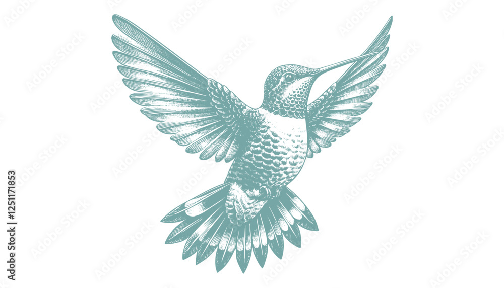 Obraz premium hummingbird vector | bird vector | hummingbird illustration | hummingbird silhouette | hummingbird tattoo | hummingbird engraving | hummingbird drawing