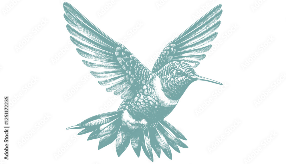 Obraz premium hummingbird vector | bird vector | hummingbird illustration | hummingbird silhouette | hummingbird tattoo | hummingbird engraving | hummingbird drawing
