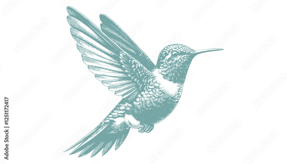 Obraz premium hummingbird vector | bird vector | hummingbird illustration | hummingbird silhouette | hummingbird tattoo | hummingbird engraving | hummingbird drawing