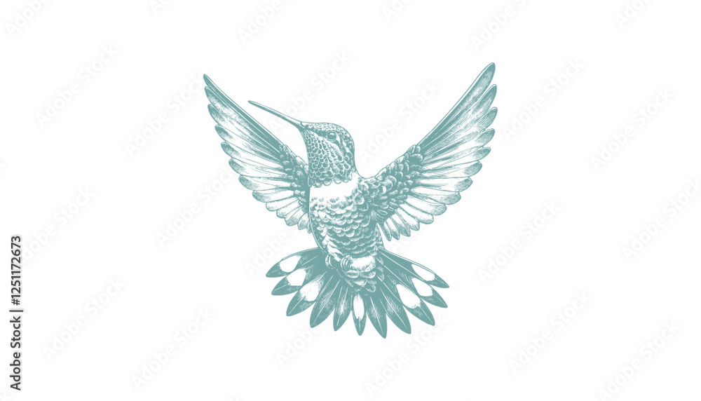 Obraz premium hummingbird vector | bird vector | hummingbird illustration | hummingbird silhouette | hummingbird tattoo | hummingbird engraving | hummingbird drawing