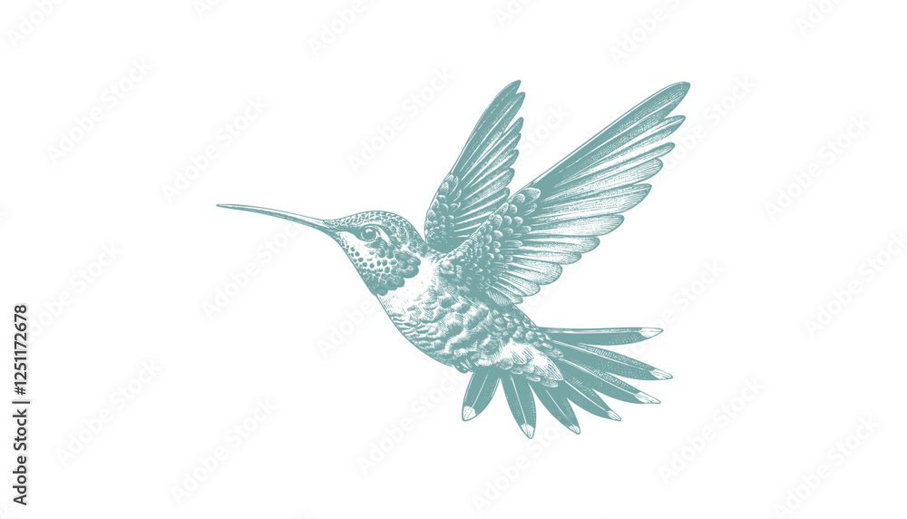 Obraz premium hummingbird vector | bird vector | hummingbird illustration | hummingbird silhouette | hummingbird tattoo | hummingbird engraving | hummingbird drawing