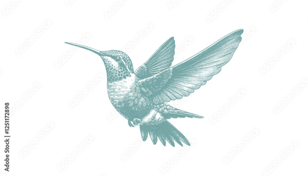 Obraz premium hummingbird vector | bird vector | hummingbird illustration | hummingbird silhouette | hummingbird tattoo | hummingbird engraving | hummingbird drawing