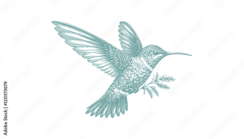 Obraz premium hummingbird vector | bird vector | hummingbird illustration | hummingbird silhouette | hummingbird tattoo | hummingbird engraving | hummingbird drawing