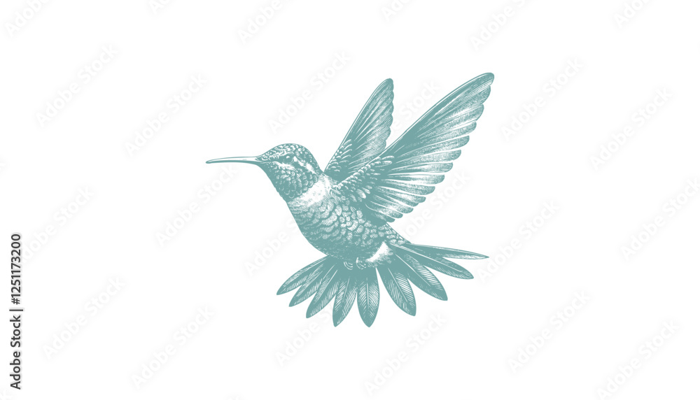 Obraz premium hummingbird vector | bird vector | hummingbird illustration | hummingbird silhouette | hummingbird tattoo | hummingbird engraving | hummingbird drawing