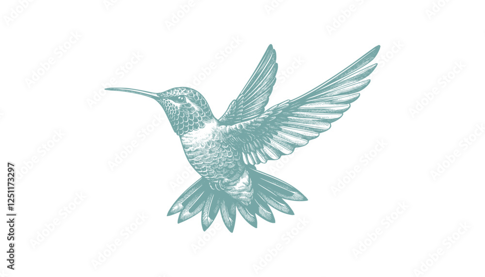 Obraz premium hummingbird vector | bird vector | hummingbird illustration | hummingbird silhouette | hummingbird tattoo | hummingbird engraving | hummingbird drawing