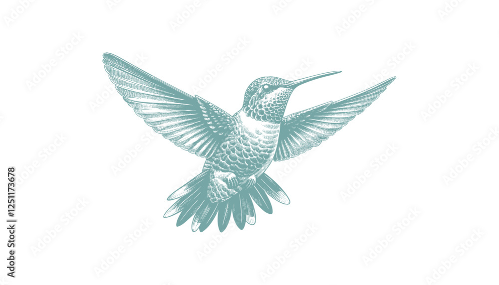 Obraz premium hummingbird vector | bird vector | hummingbird illustration | hummingbird silhouette | hummingbird tattoo | hummingbird engraving | hummingbird drawing