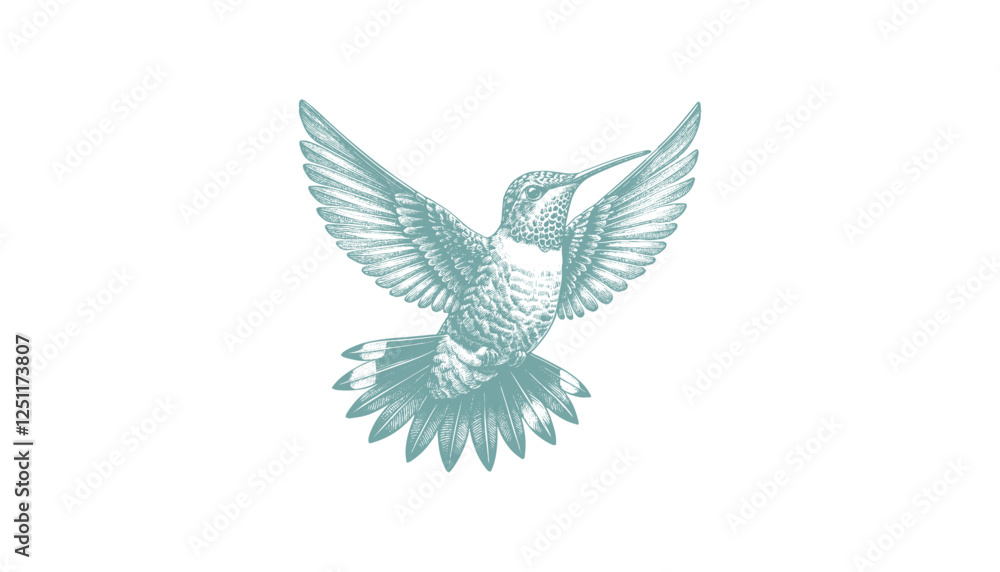 Obraz premium hummingbird vector | bird vector | hummingbird illustration | hummingbird silhouette | hummingbird tattoo | hummingbird engraving | hummingbird drawing