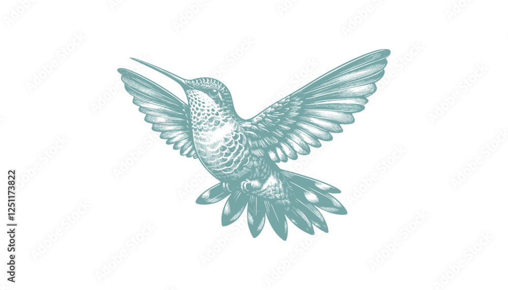 Obraz premium hummingbird vector | bird vector | hummingbird illustration | hummingbird silhouette | hummingbird tattoo | hummingbird engraving | hummingbird drawing