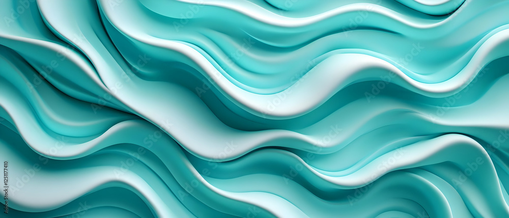 Teal Waves Abstract Background Design Teal Waves Abstract Background Design