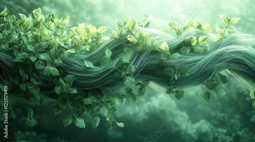 Abstract shape design flowers branches vines wallpaper background illustration elements photo