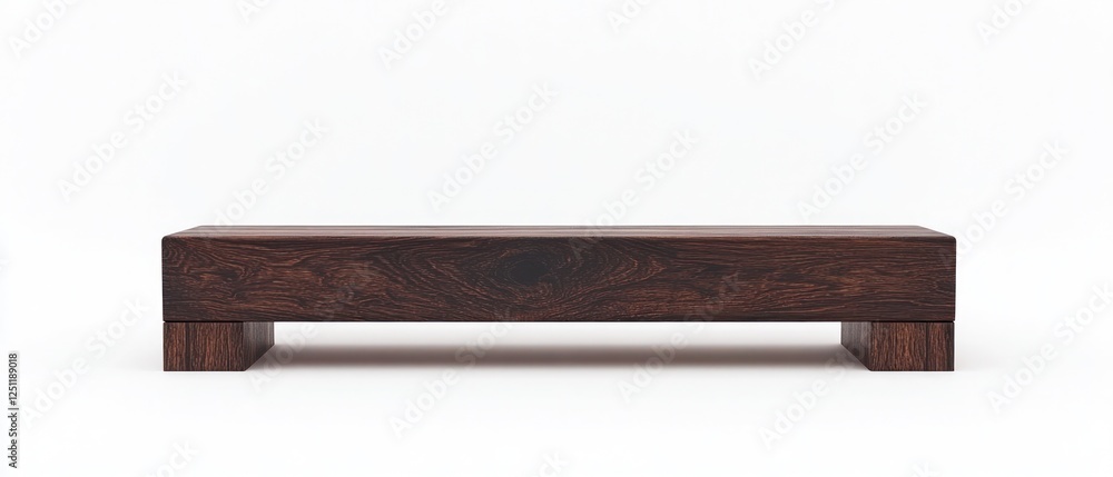 Elegant wooden coffee table with minimalist design, isolated Elegant wooden coffee table with minimalist design, isolated