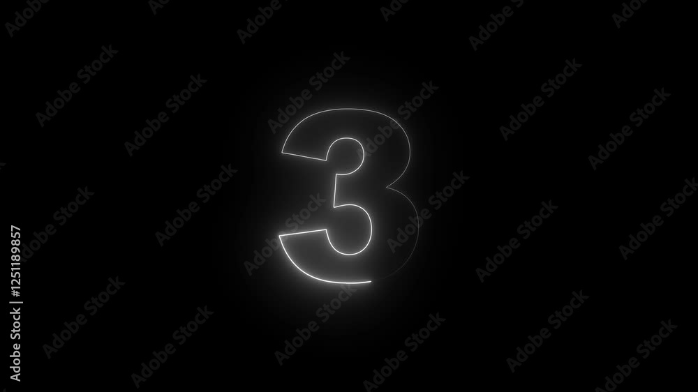 neon glowing text 3 number countdown icon on black background 4k animation. Neon number 93with alpha channel, Energy red neon 3 number. neon glowing text 3 number countdown icon on black background 4k animation. Neon number 93with alpha channel, Energy red neon 3 number.