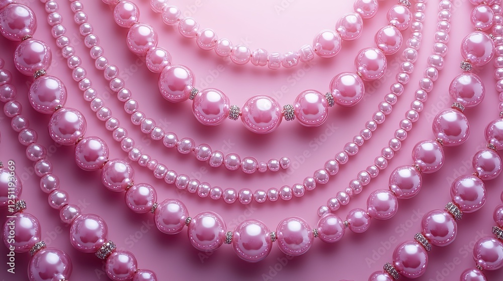 Enjoy a euphoric celebration with this luxurious image. This top view captures the essence of beaded necklaces against a lilac background, perfect for conveying your text or advertisement. Enjoy a euphoric celebration with this luxurious image. This top view captures the essence of beaded necklaces against a lilac background, perfect for conveying your text or advertisement.