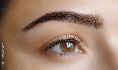 Woman's eye, perfect eyebrow, lashes, beauty