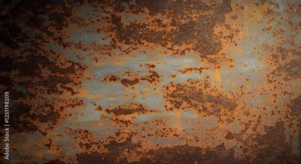 Abstract bright rusted steel texture background. A weathered, industrial steel surface marked with patches of rust and corrosion. The texture speaks to the passage of time and industrial wear. Abstract bright rusted steel texture background. A weathered, industrial steel surface marked with patches of rust and corrosion. The texture speaks to the passage of time and industrial wear.