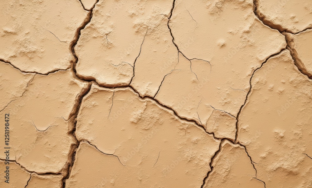 Textured cracked earth close-up Textured cracked earth close-up