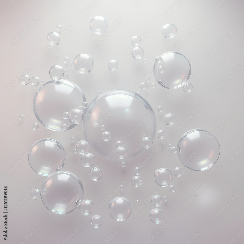 Abstract background with translucent bubbles of oil floating in water, atmospheric, ethereal, iridescent Abstract background with translucent bubbles of oil floating in water, atmospheric, ethereal, iridescent