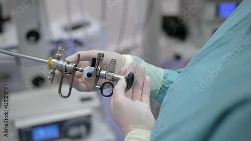 Advanced Surgical Instrumentation used within the Operating Room environment and context. Gynecology. Hysteroscopy