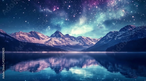 Scenic landscape borealis