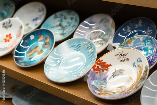 P A collection of Kutani ware ceramic plates