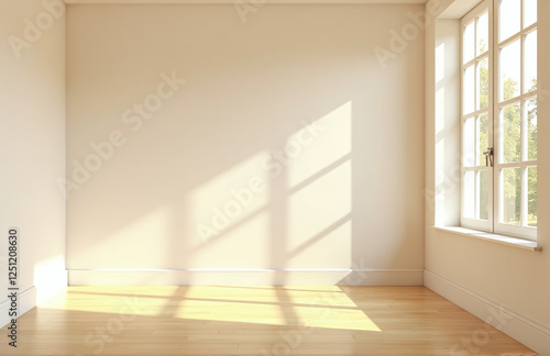 Wallpaper Mural A Bright And Airy Room With A Blank Wall, Sunny Window, And Warm Tones Created Using Artificial Intelligence. 00001 Torontodigital.ca