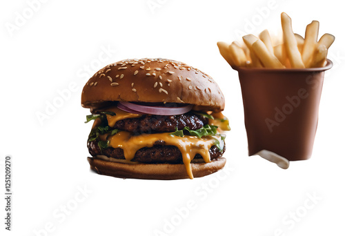 delicious tomatoes grilled meal background fire fresh snack bun fast epicure bar-b-q beef eatery meat salad french fries closeup food hamburger american old wooden frame lunch tasty cookery burger