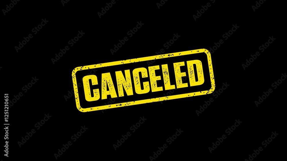 Animated Canceled Rubber Stamp Icon. Canceled sign 4k video footage. Animated Canceled Rubber Stamp Icon. Canceled sign 4k video footage.