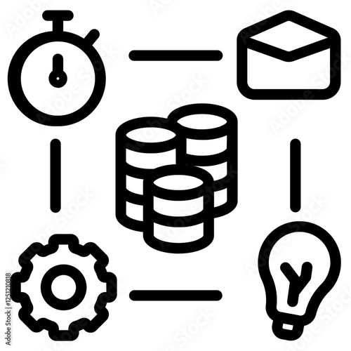 Resource Management Outline Icon