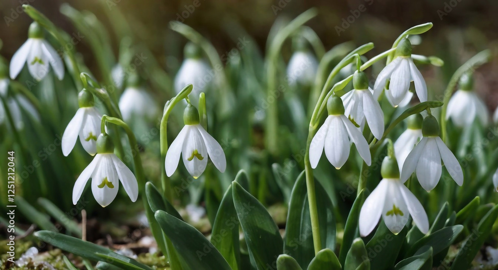 Obraz premium snowdrop flower, delicate spring flower