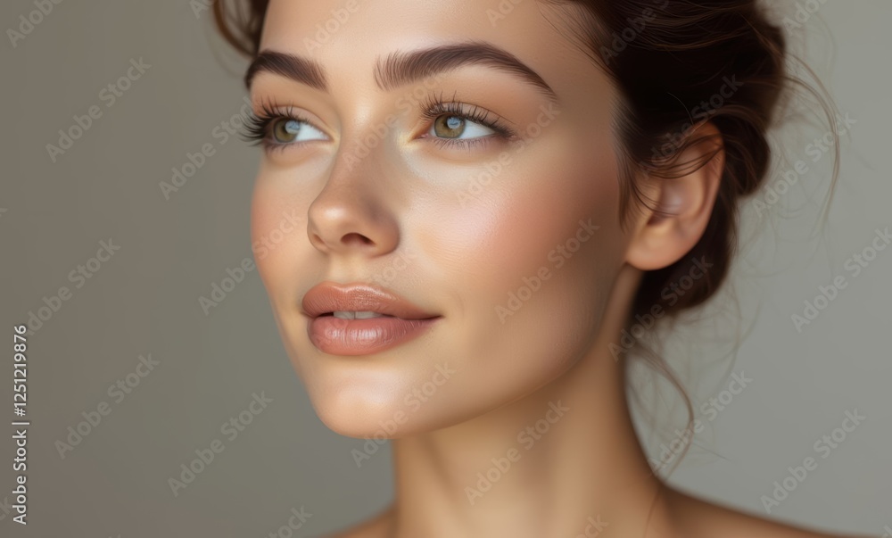 Beautiful young woman with glowing skin Beautiful young woman with glowing skin