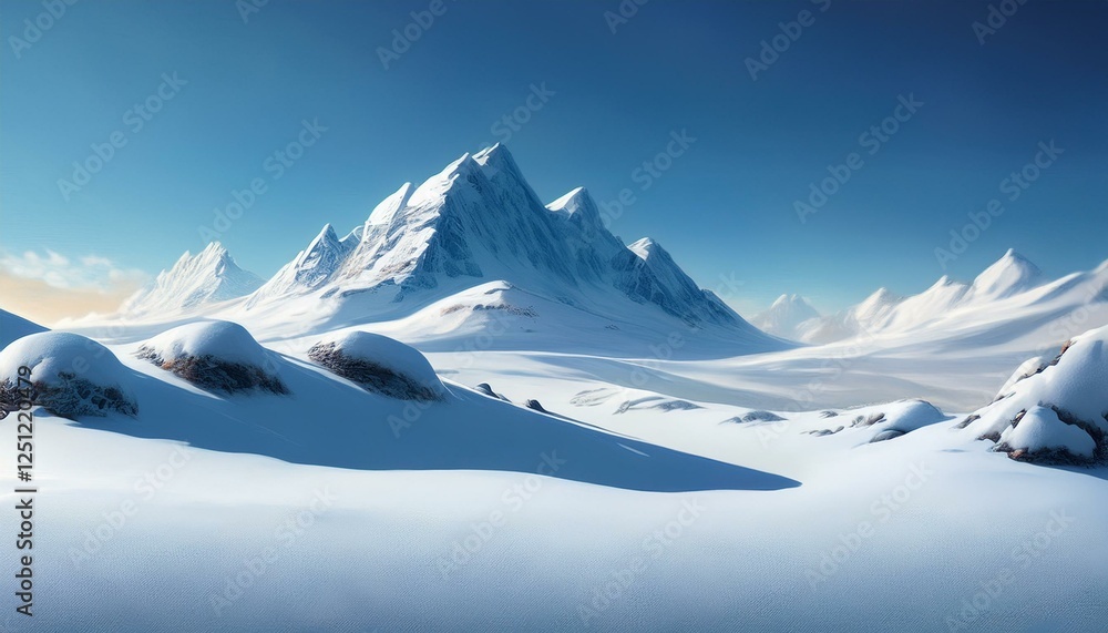 snowy mountain snowdrift isolated snow landscape decoration frozen hills white snow covered hill with a few small snow piles empty snow banks field background illustration snowy mountain snowdrift isolated snow landscape decoration frozen hills white snow covered hill with a few small snow piles empty snow banks field background illustration