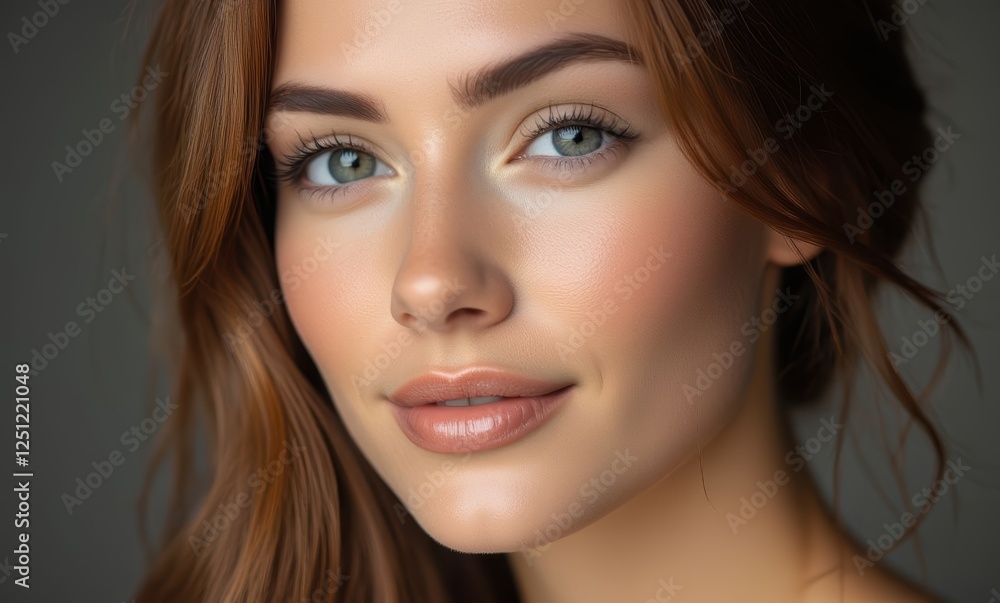 Beautiful woman with long brown hair Beautiful woman with long brown hair