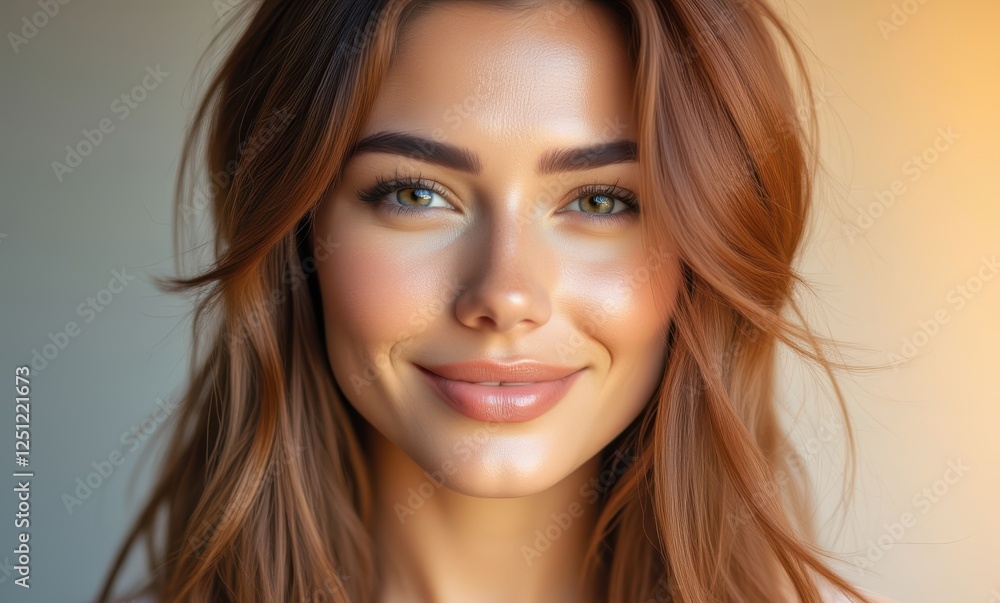 Smiling young woman with radiant skin Smiling young woman with radiant skin