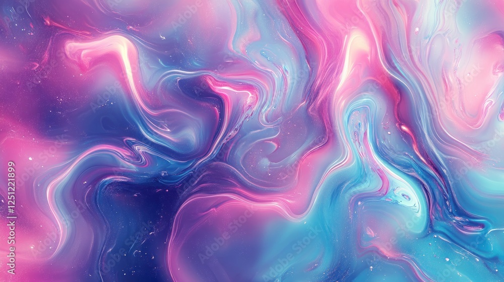 Abstract Swirling Patterns Pink Blue Fluid Art Glossy Reflective Background Dreamy Ambient Light Abstract Swirling Patterns Pink Blue Fluid Art Glossy Reflective Background Dreamy Ambient Light